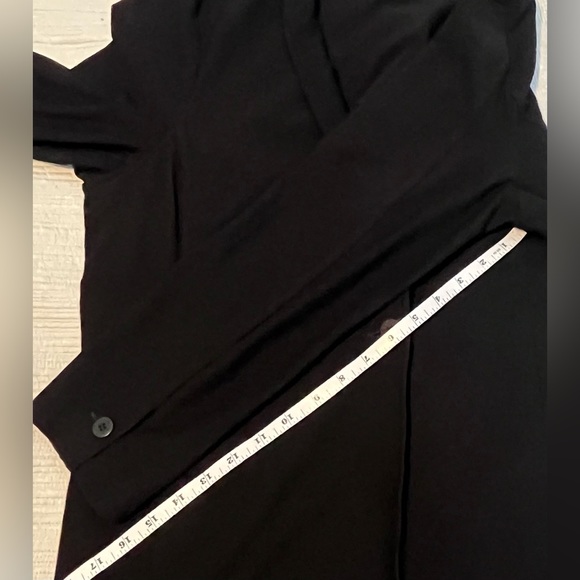 Eileen Fisher Black Crepe Button Front Blazer Jacket Size Large - Picture 8 of 9